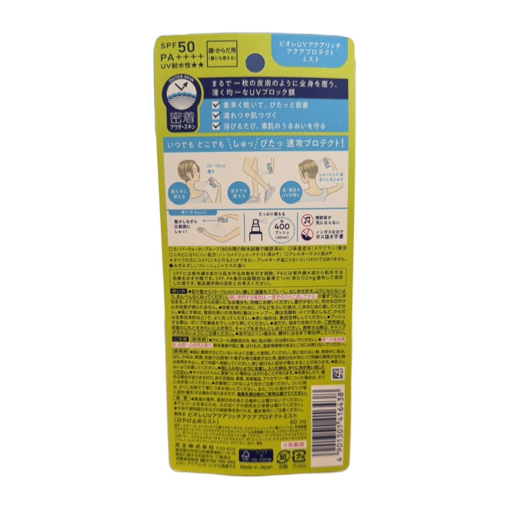 Biore UV Aqua Rich Suncare Mist - Blue - Picture 2 of 2